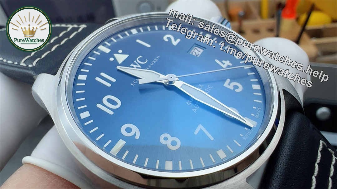 V7 IWC Mark XX Blue Dial – Premium Replica Pilot Watch with Sapphire Crystal & Automatic Movement - Image 5