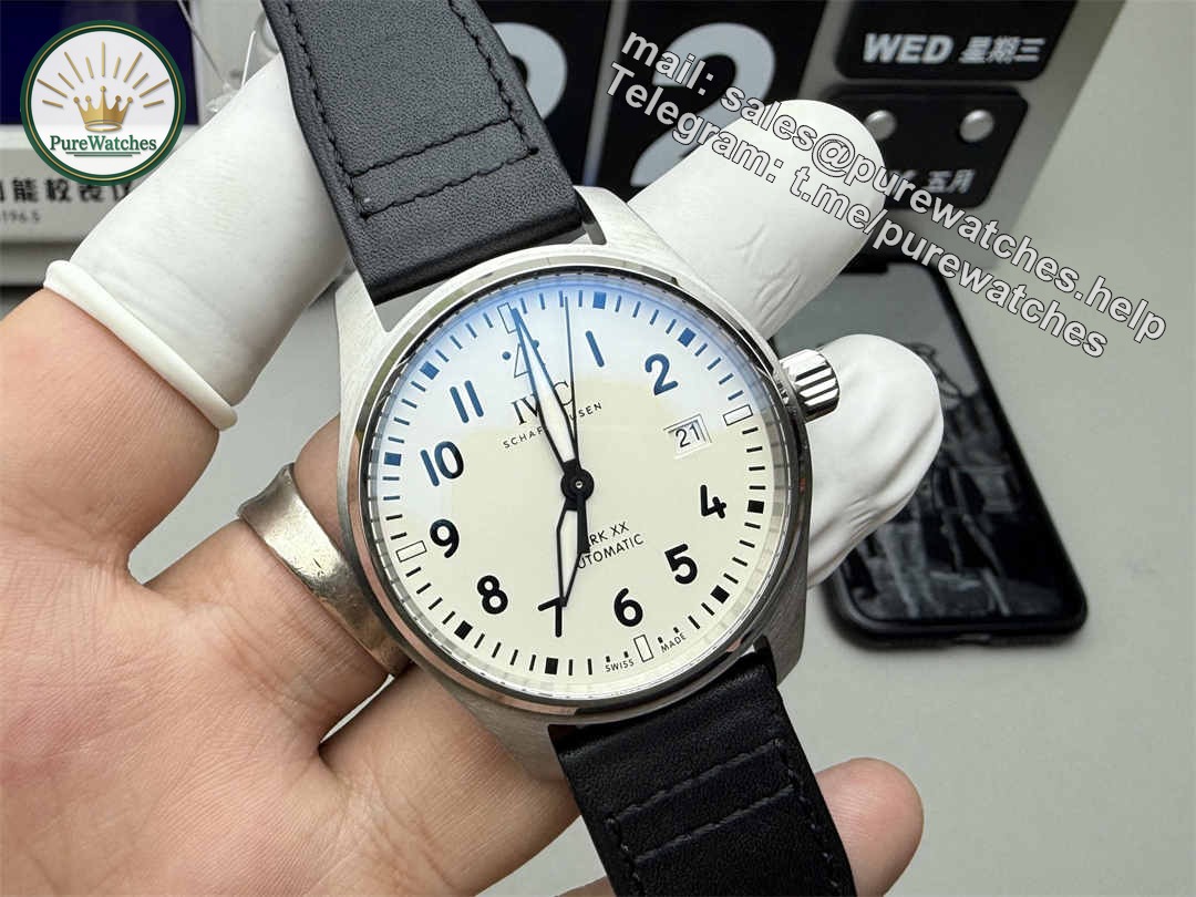 V7 IWC Mark XX White Dial – Premium 40mm Pilot Watch Replica with Sapphire Crystal & 2892/SW300 Movement - Image 2