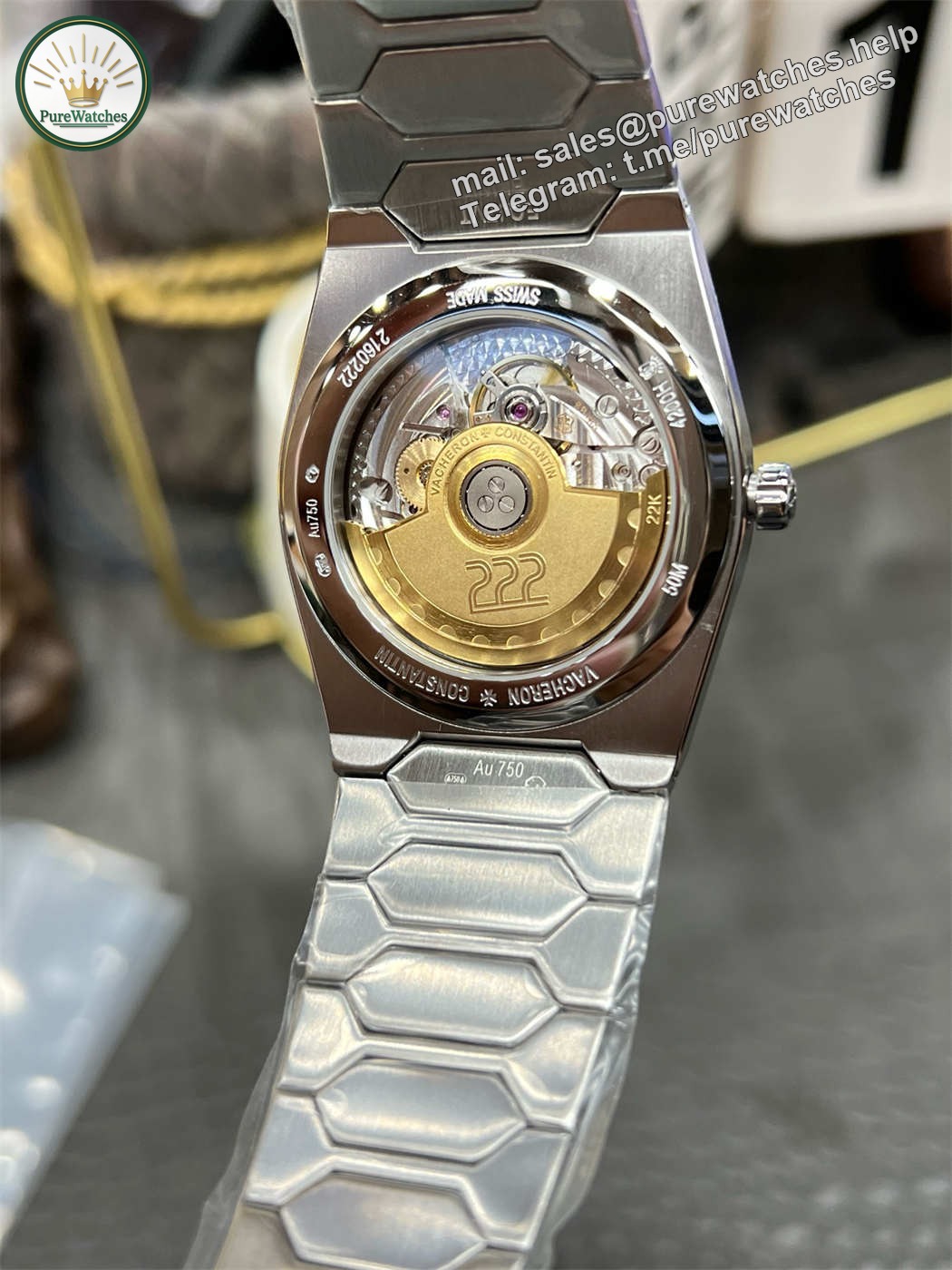 VC 222 Blue Dial Replica (Stainless Steel) – V9 Factory - Image 8