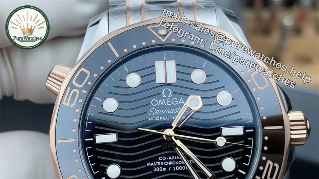 VS Factory Omega Seamaster Diver 300M Replica – Premium 42mm Steel & Rose Gold Diver Watch - Image 3