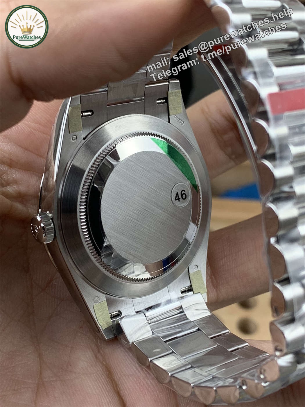 VS Factory Platinum Day-Date Ice Blue Dial Replica 40mm – Heavy Weight President Watch - Image 4