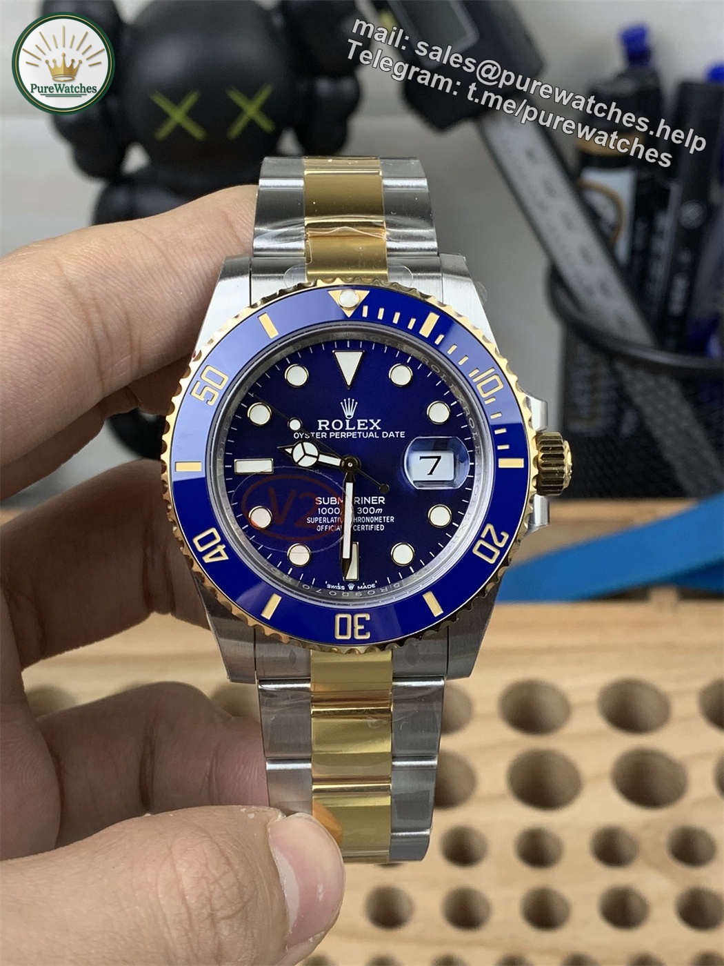 VS Factory Rolex Submariner 41mm Blue Two-Tone Replica – V2 with Dandong 3235 Movement