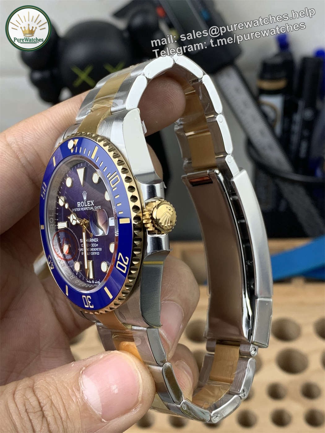 VS Factory Rolex Submariner 41mm Blue Two-Tone Replica – V2 with Dandong 3235 Movement - Image 3