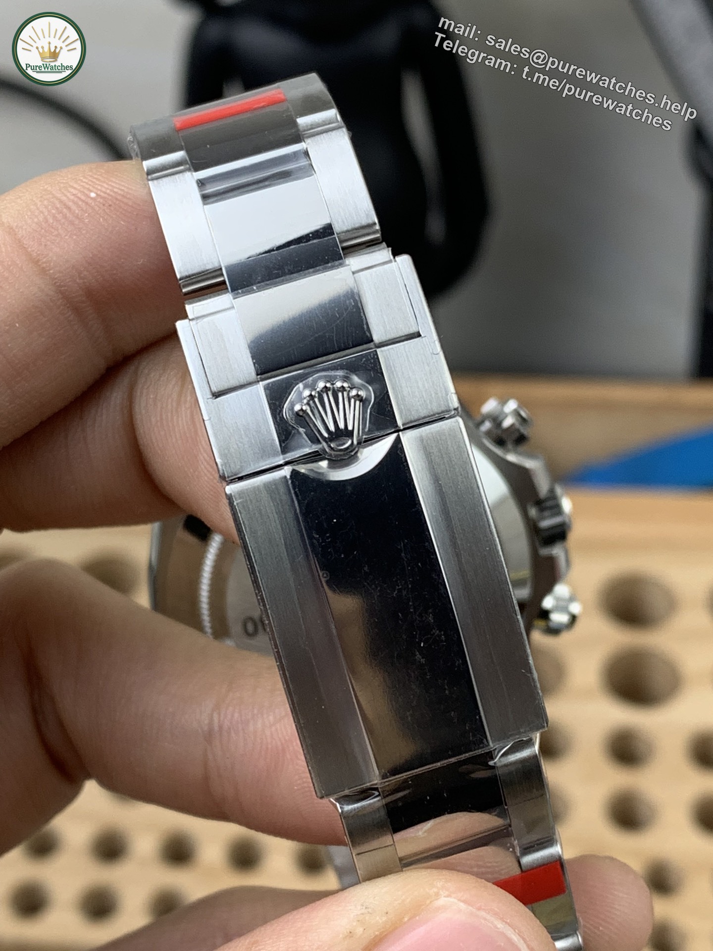 VS Factory White Gold Daytona Heavy Weight Replica 40mm �C Blue Dial, 4130 Clone, 184g - Image 6