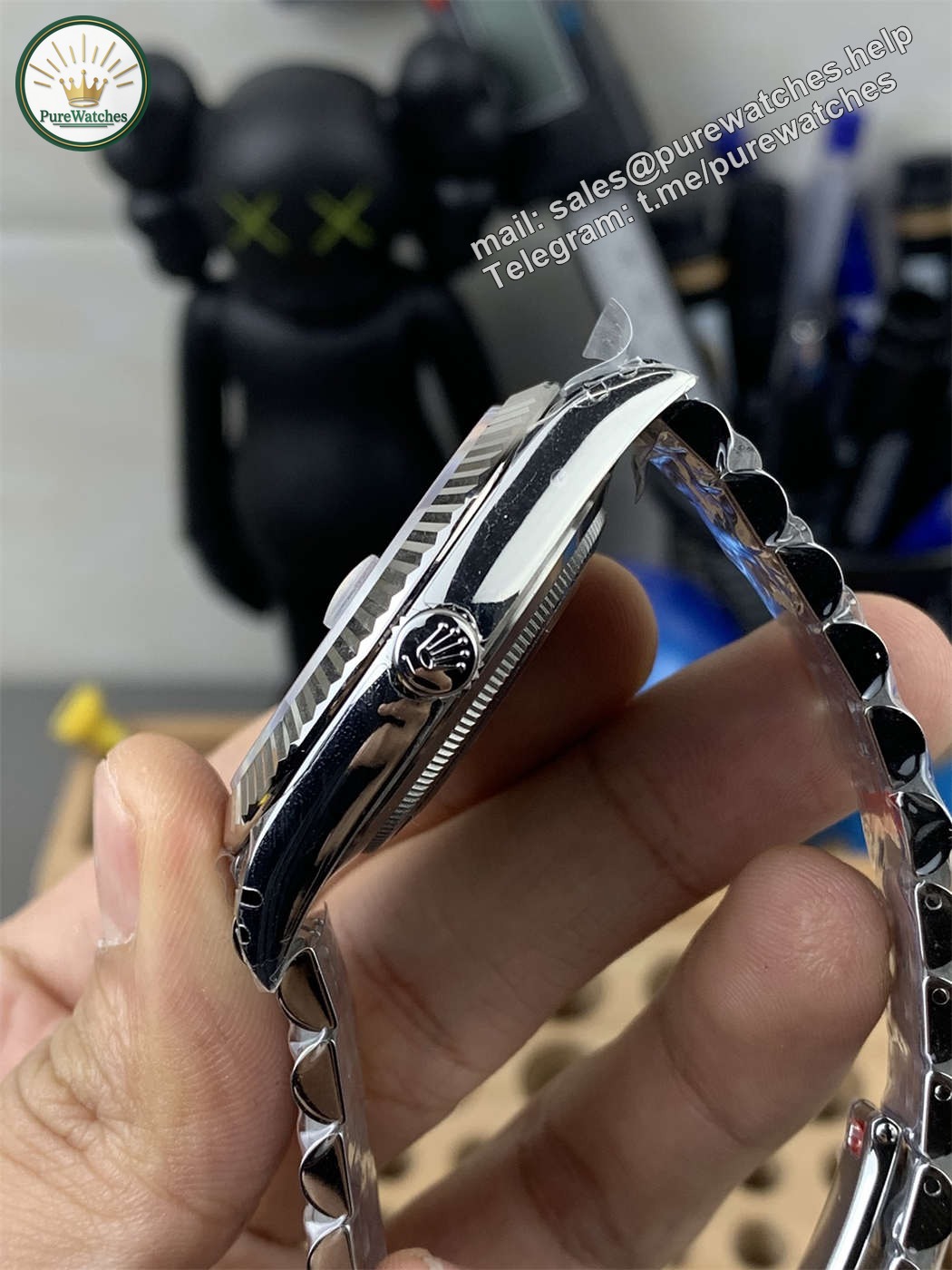 VSF Datejust 41 Blue Diamond Dial Replica – Rolex 126334 V2 - Image 4
