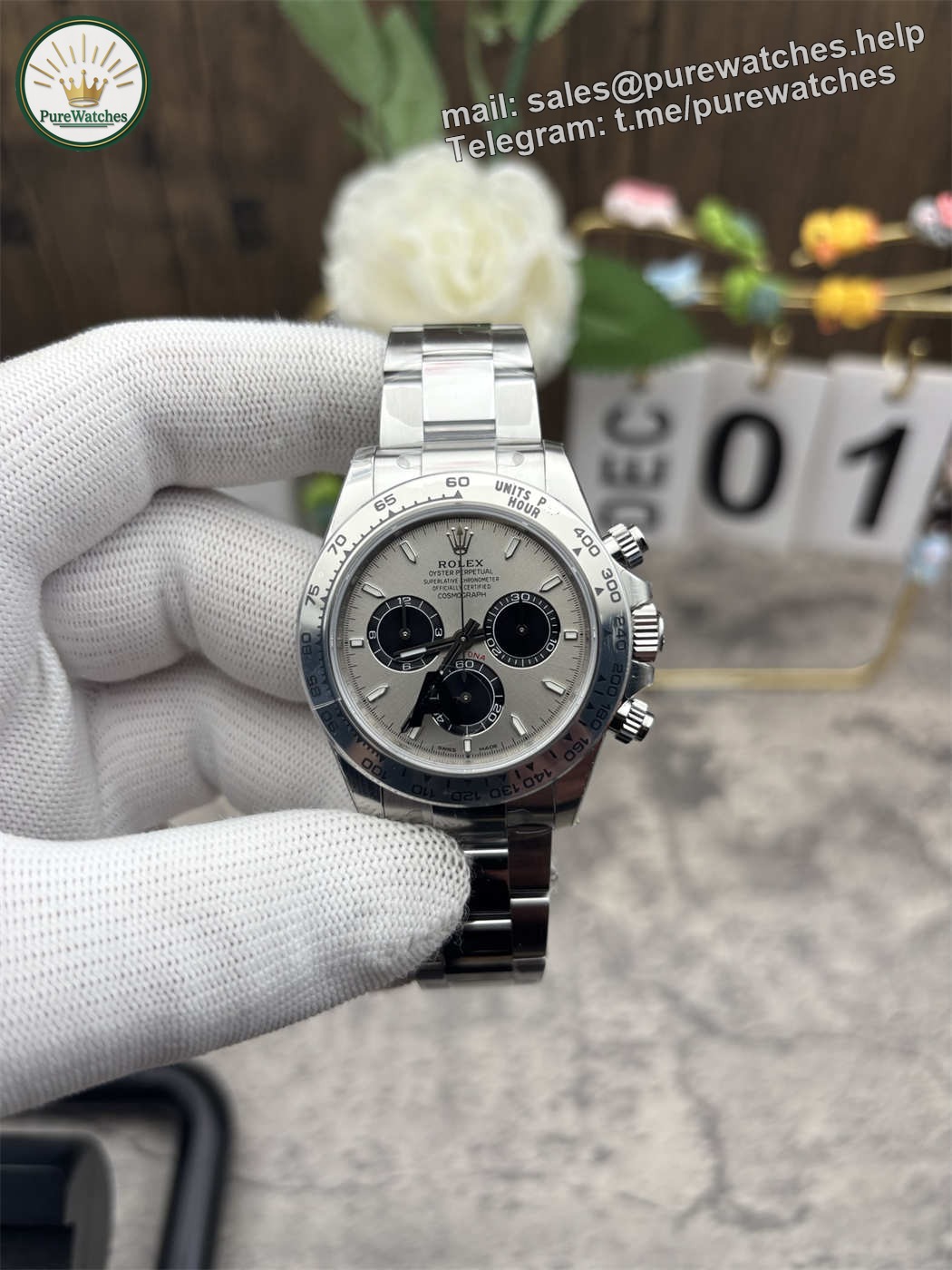 VSF Daytona 126509 V3 Weighted 183g (Grey Dial) �C Dandong 4131 Movement