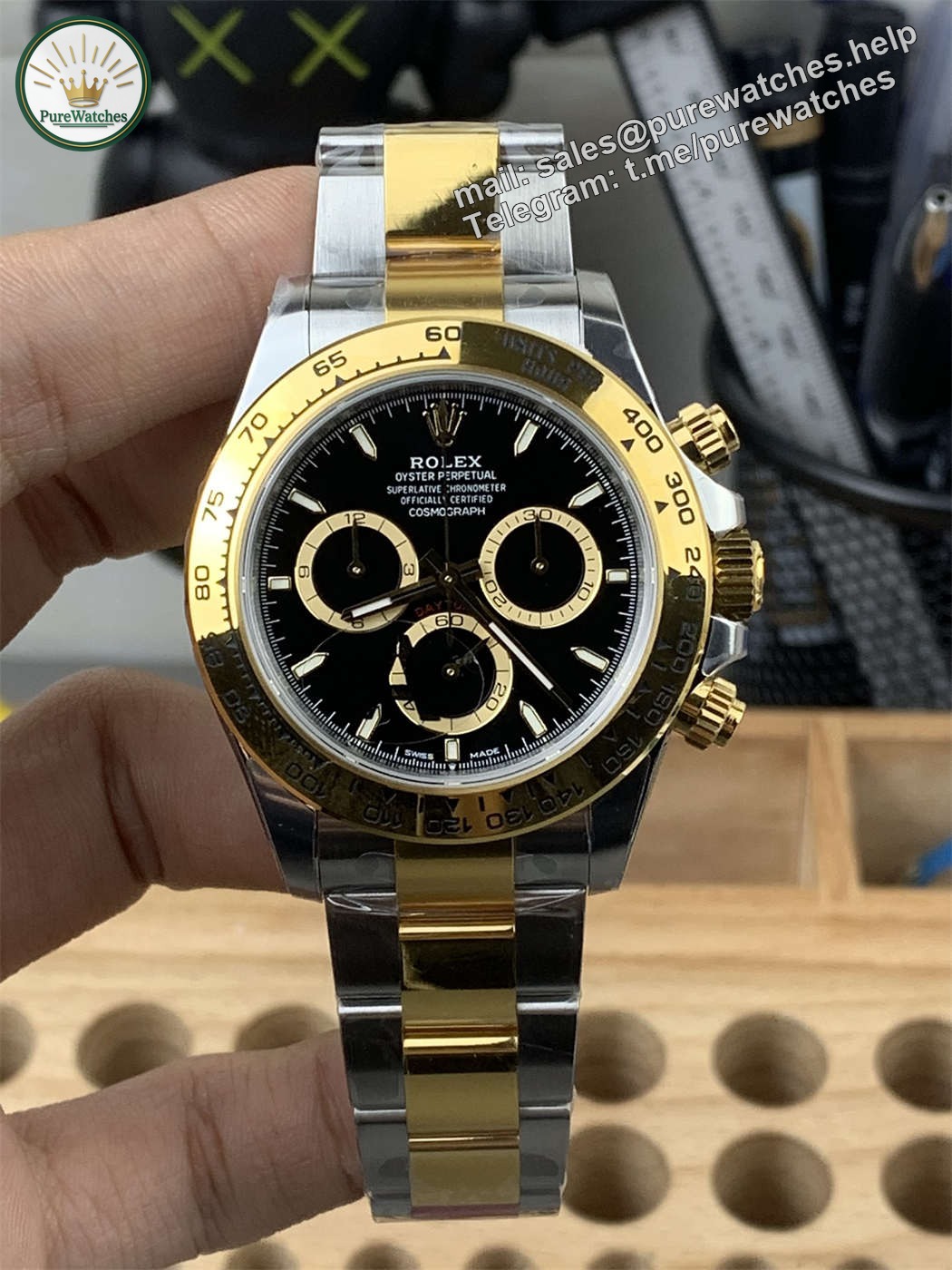 VSF Daytona Two Tone Black Dial Replica �C Rolex 126503