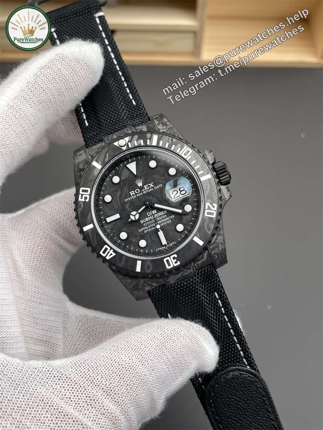 VSF DiW Carbon Submariner 40mm – Full Carbon Fiber Body (VS3135) - Image 2