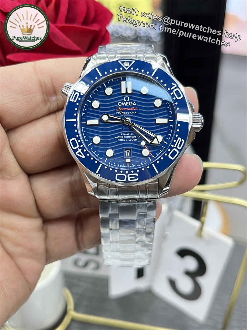 VSF Omega Seamaster 300 Replica – Premium Blue Dial Diver Watch with Super-Clone 8800 Movement