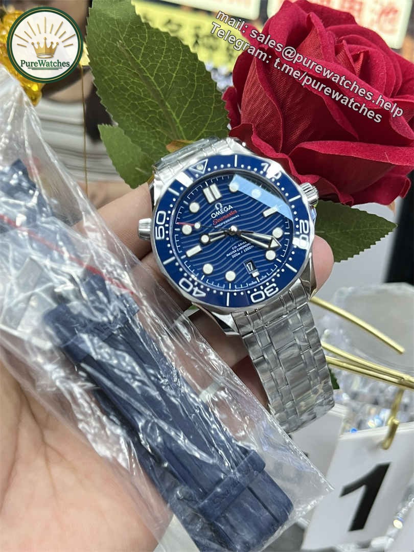 VSF Omega Seamaster 300 Replica – Premium Blue Dial Diver Watch with Super-Clone 8800 Movement - Image 2
