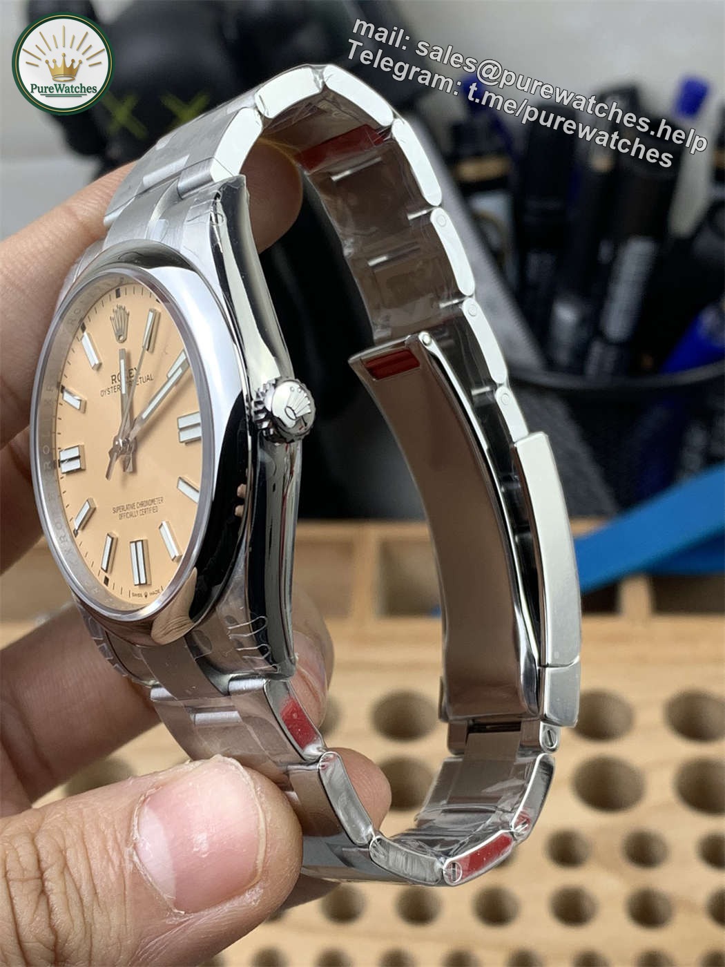 VSF Oyster Perpetual 41 Khaki Dial Replica – Rolex 134300 - Image 3
