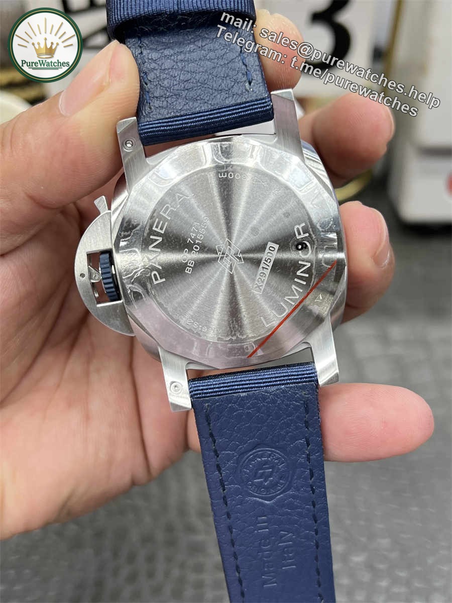 VSF Panerai PAM1157 – 44mm Luminor Marina Blue Dial Replica with P.9010 Clone Movement - Image 6