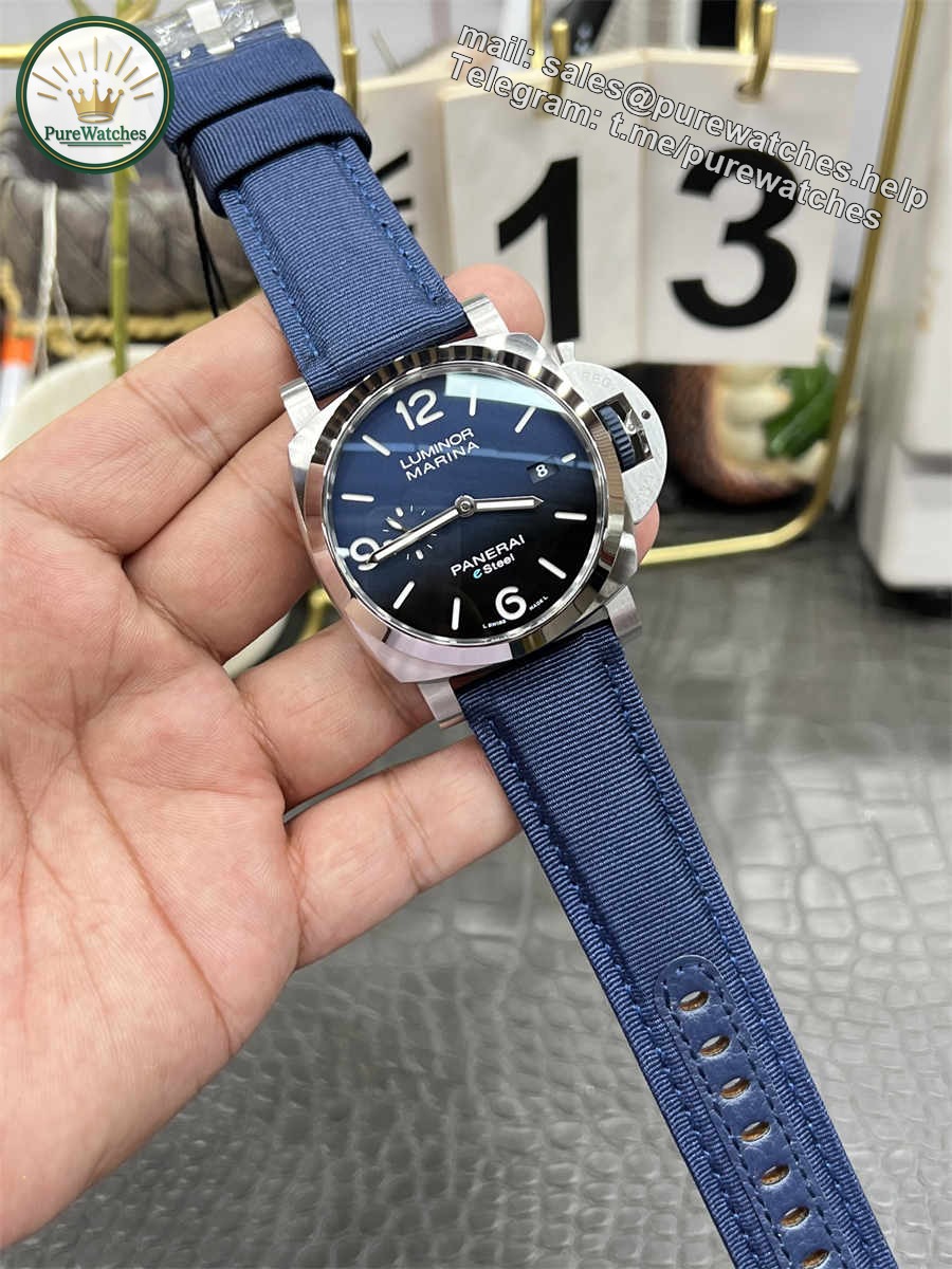 VSF Panerai PAM1157 – 44mm Luminor Marina Blue Dial Replica with P.9010 Clone Movement - Image 2