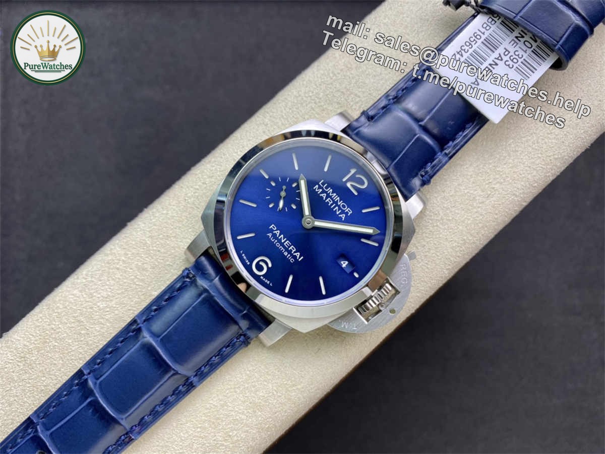 VSF Panerai PAM1393 – 42mm Luminor Marina Blue Dial Replica with P9010 Clone Movement - Image 5