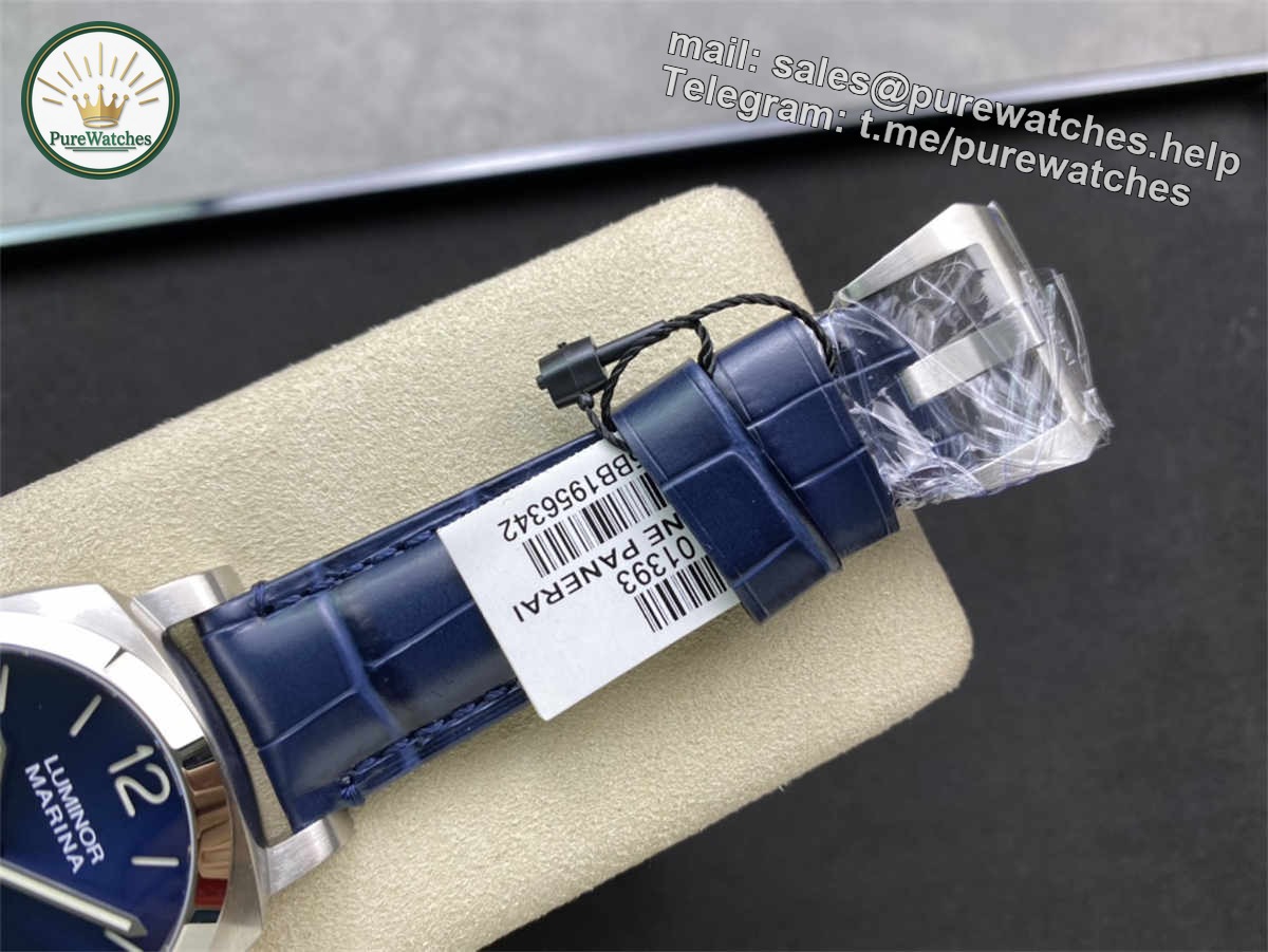 VSF Panerai PAM1393 – 42mm Luminor Marina Blue Dial Replica with P9010 Clone Movement - Image 2