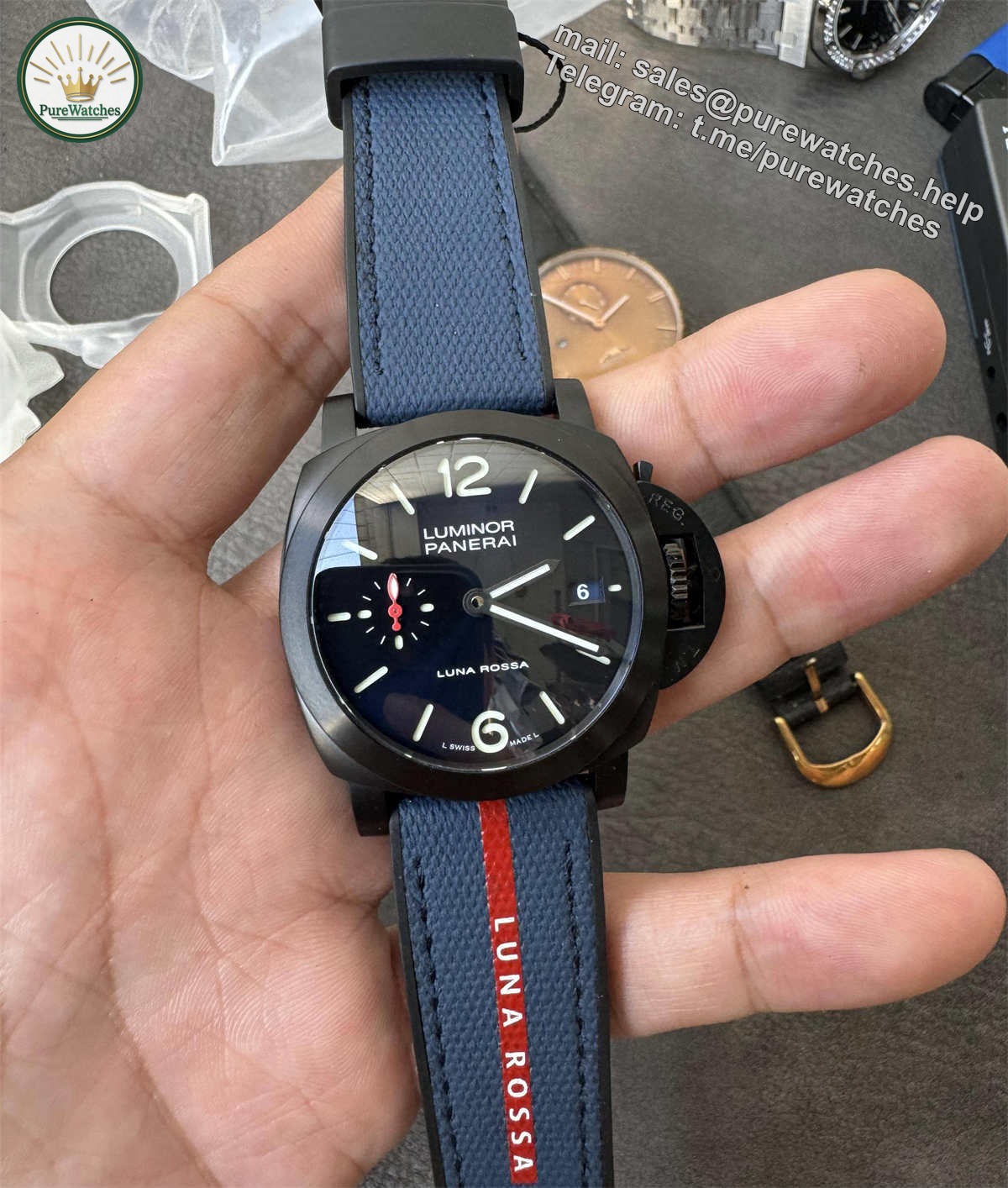 VSF Panerai PAM1408 Luna Rossa 40mm ?C Premium Super Clone Luminor Quaranta with P900 Movement