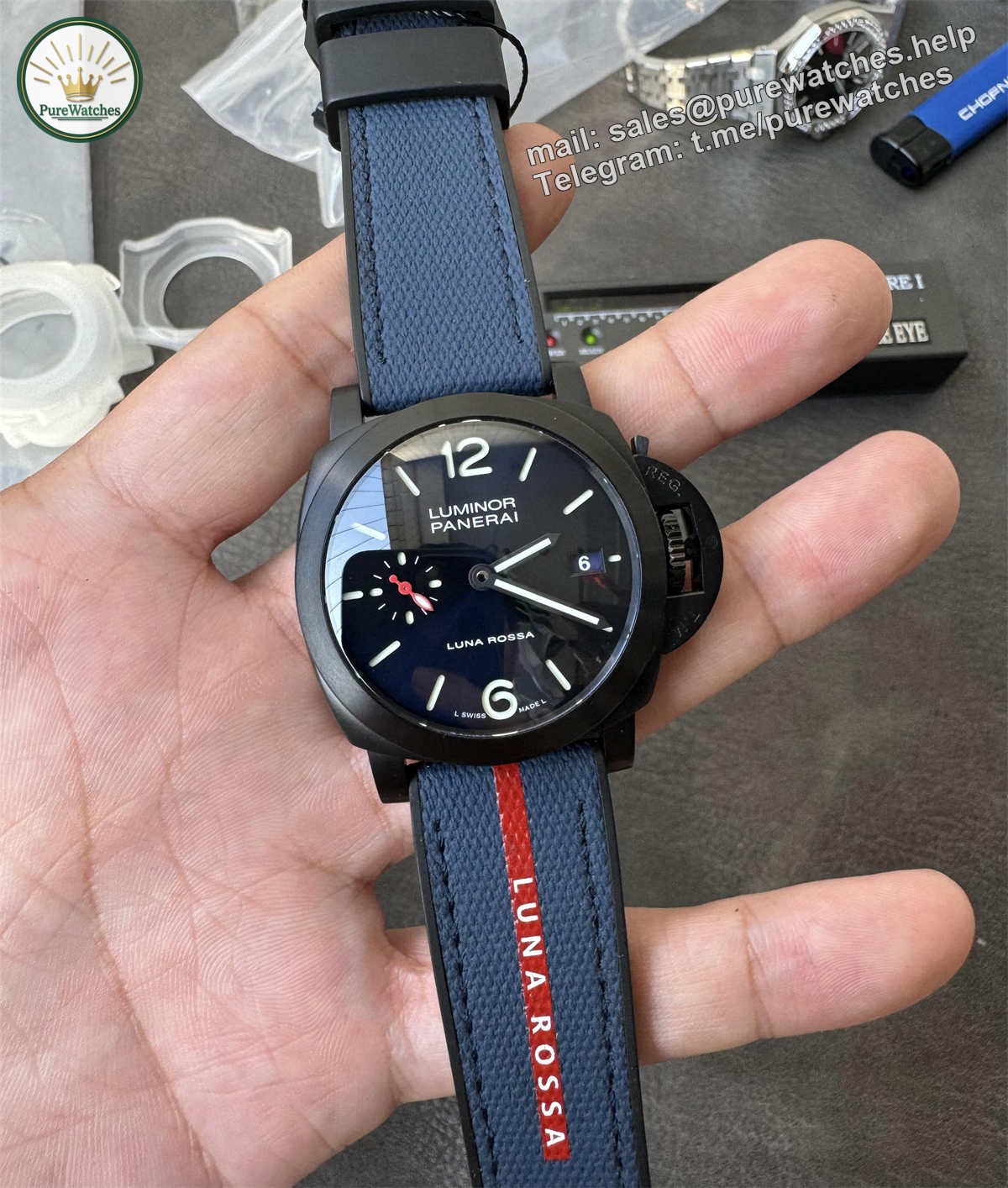 VSF Panerai PAM1408 Luna Rossa 40mm – Premium Super Clone Luminor Quaranta with P900 Movement - Image 4
