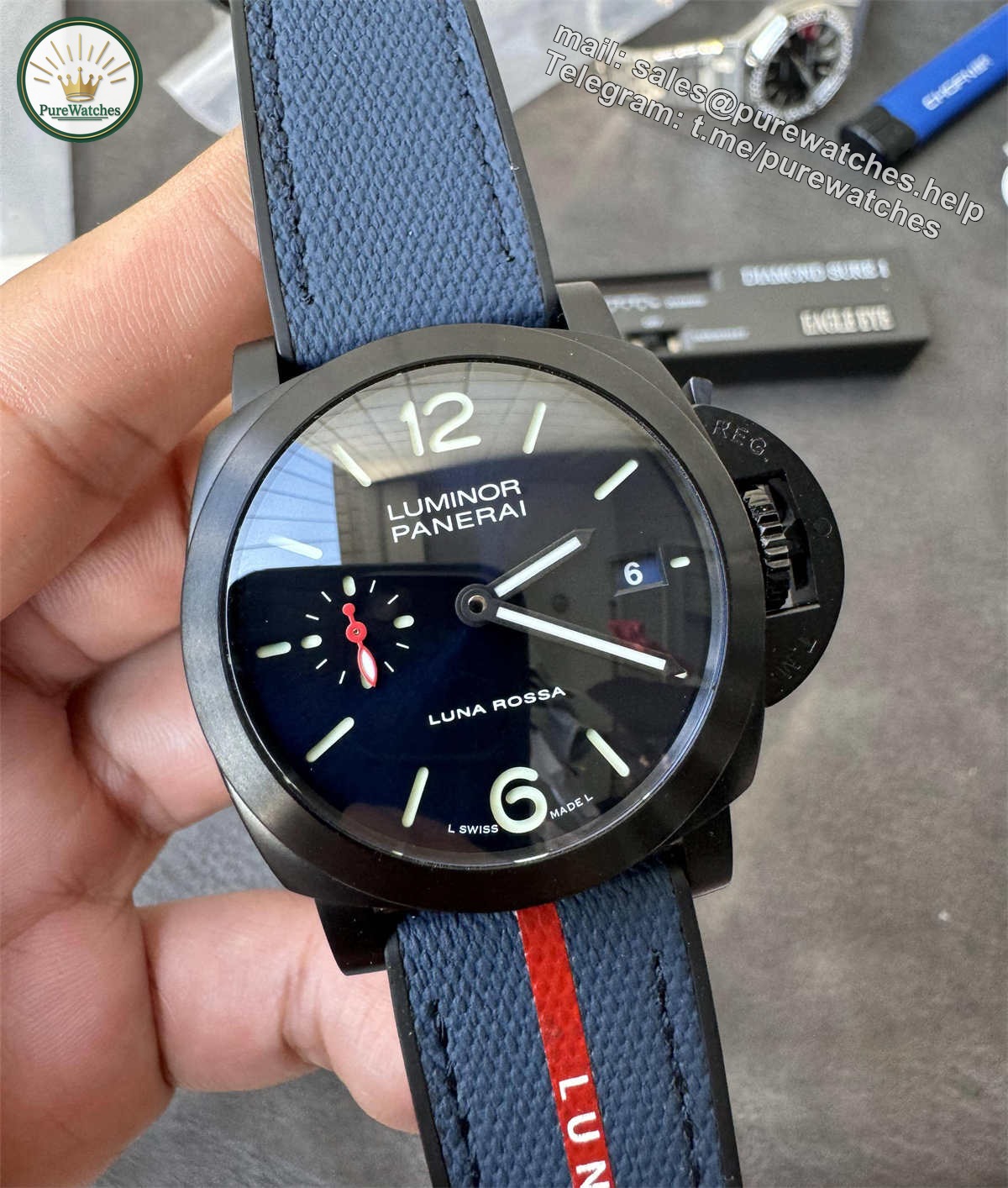 VSF Panerai PAM1408 Luna Rossa 40mm ?C Premium Super Clone Luminor Quaranta with P900 Movement - Image 5