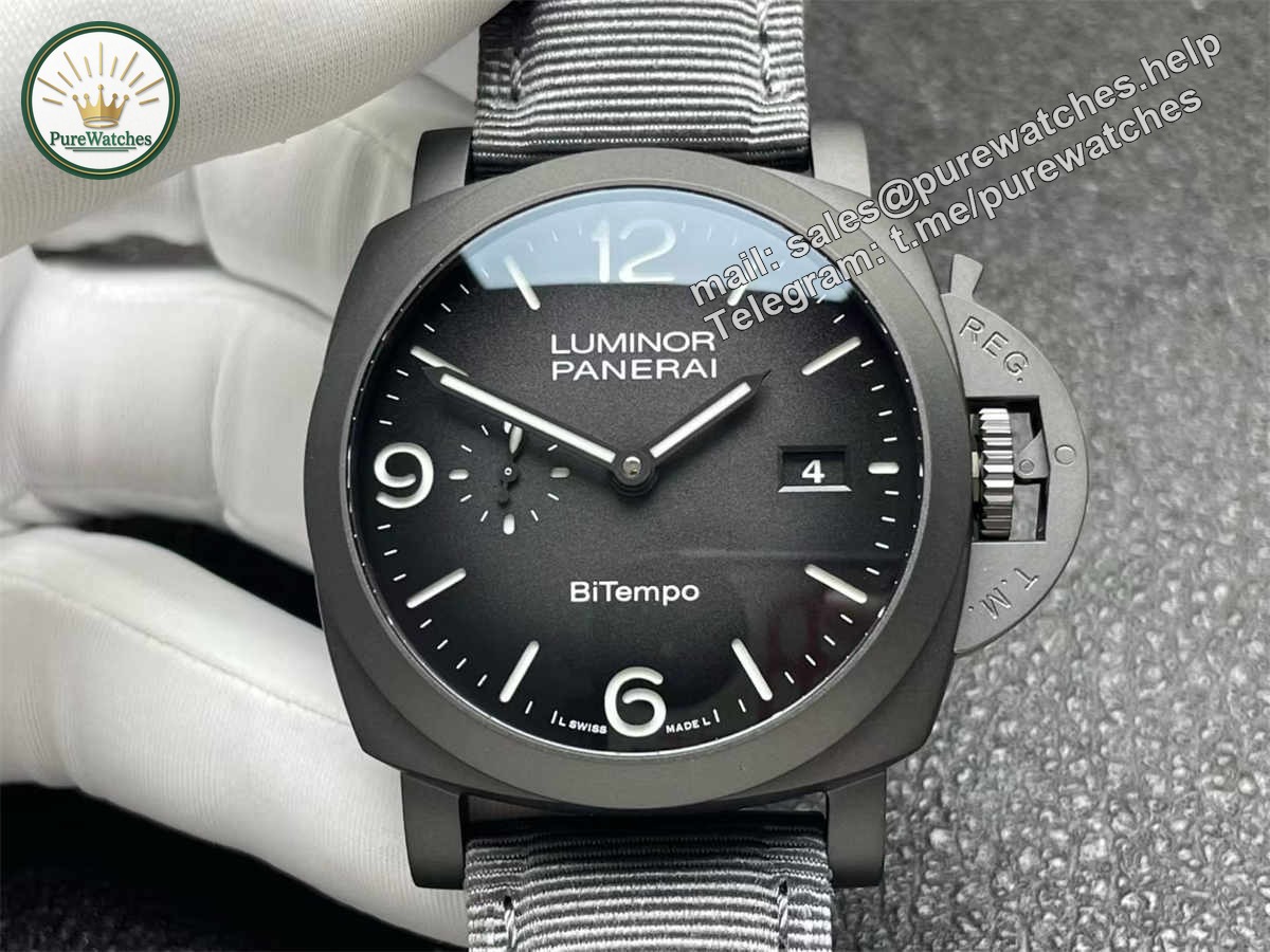 VSF Panerai PAM1467 – 44mm Luminor BiTempo Titanium DLC New York Limited Edition Replica - Image 3
