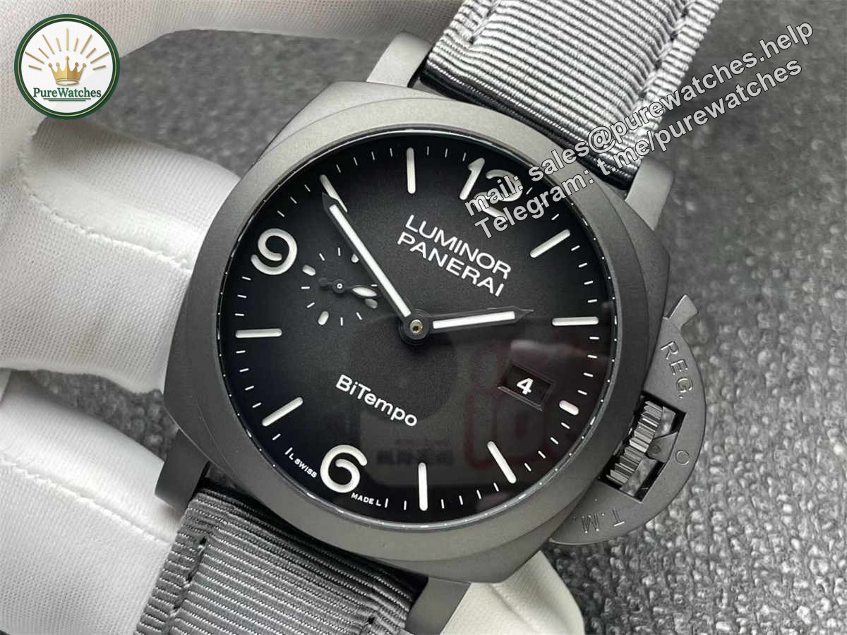 VSF Panerai PAM1467 – 44mm Luminor BiTempo Titanium DLC New York Limited Edition Replica - Image 4