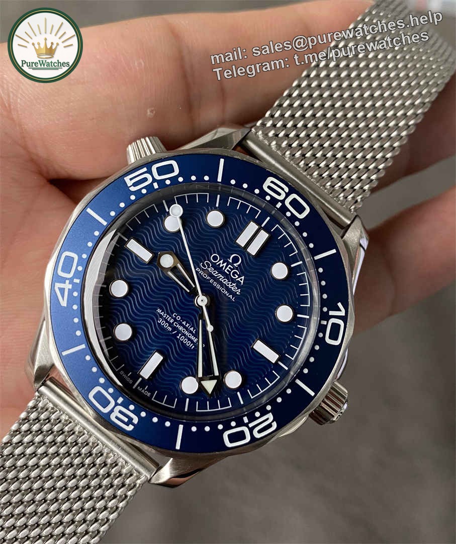 VSF Seamaster 60th Replica — Premium Blue Dial Bond Anniversary Diver Watch - Image 3