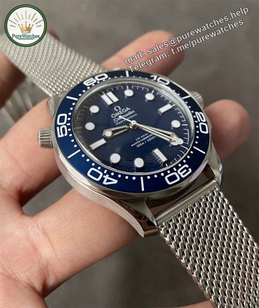 VSF Seamaster 60th Replica — Premium Blue Dial Bond Anniversary Diver Watch - Image 5