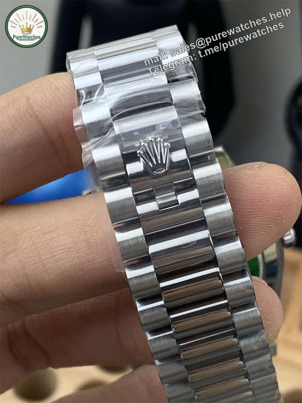 VSF Tungsten Day-Date 40 Bright Blue – 228239 White Gold (182g Weighted) - Image 5