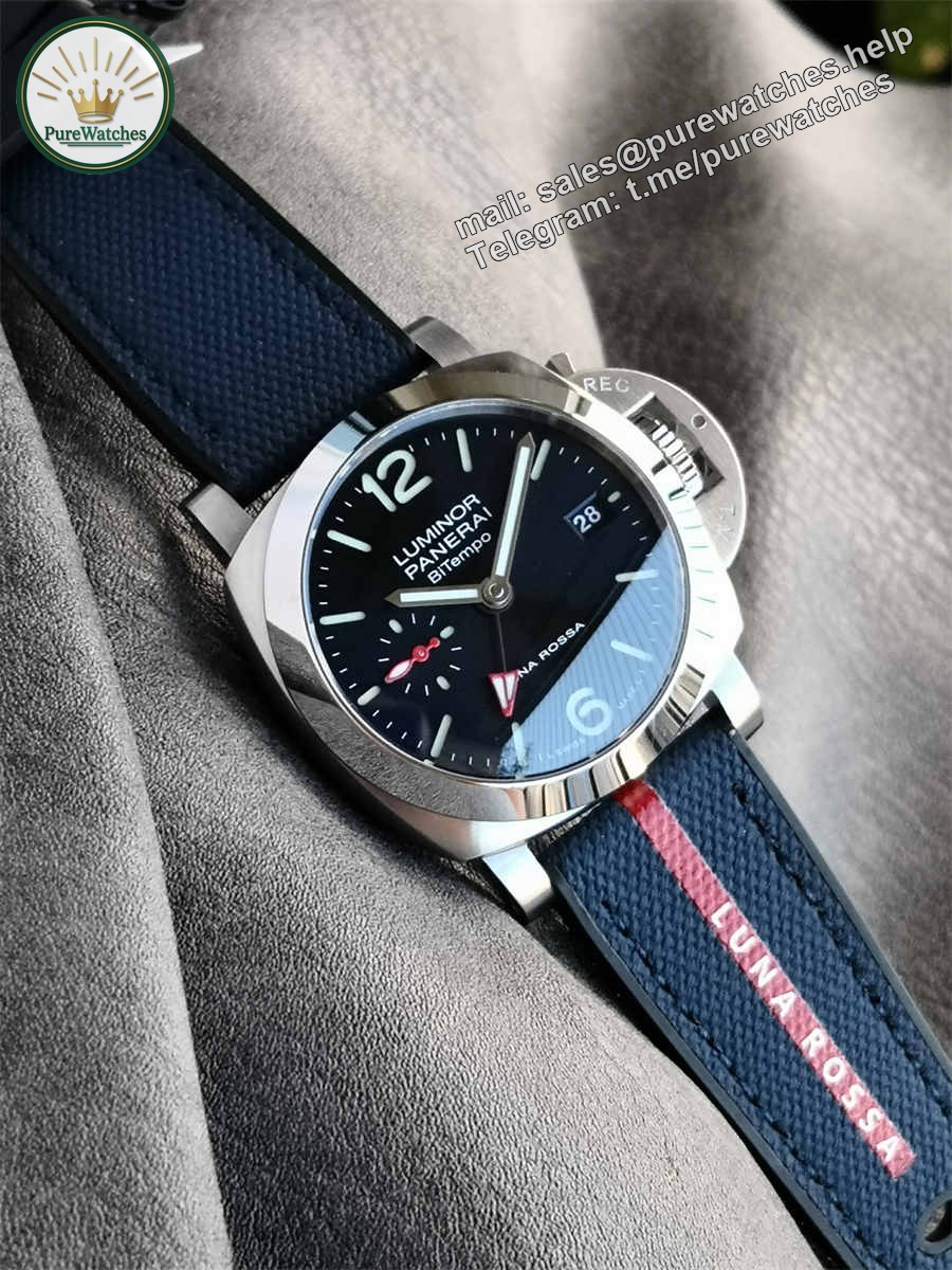 VSF Watches Panerai PAM01404 – 40mm Luminor Quaranta Luna Rossa GMT Super Clone - Image 4