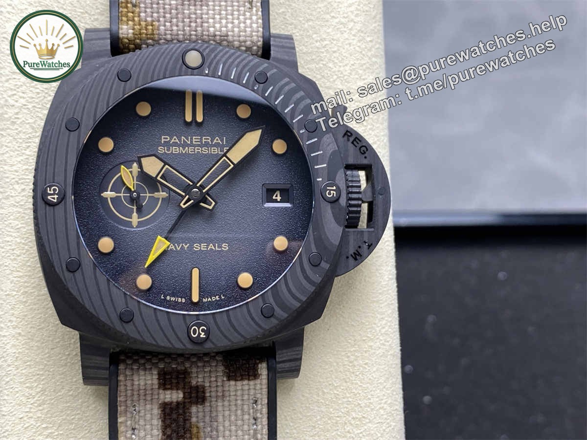 VSF Watches Panerai PAM1513 Submersible Navy SEALs 44mm Carbotech – Military Desert Edition Replica