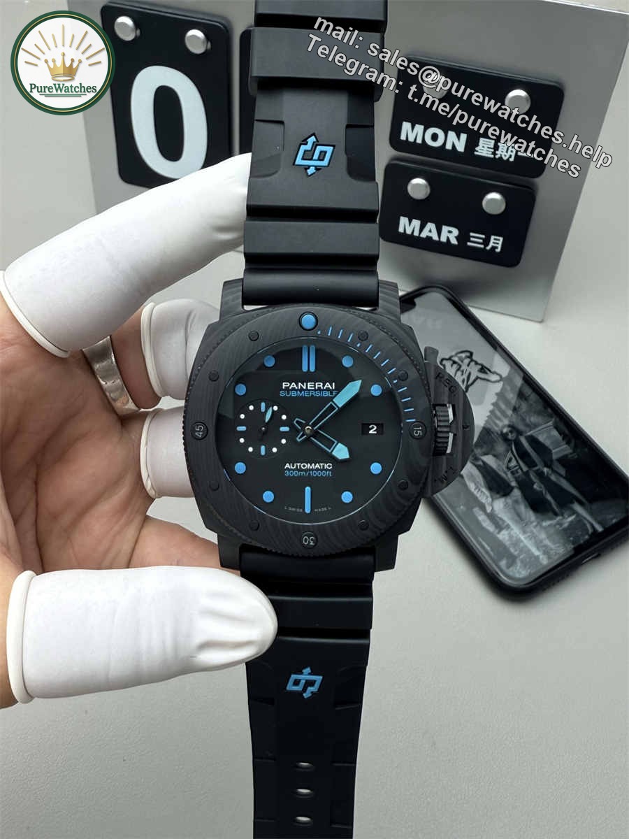 VSF Watches Panerai PAM1616 – 47mm Submersible Carbotech Super Clone with P.9010