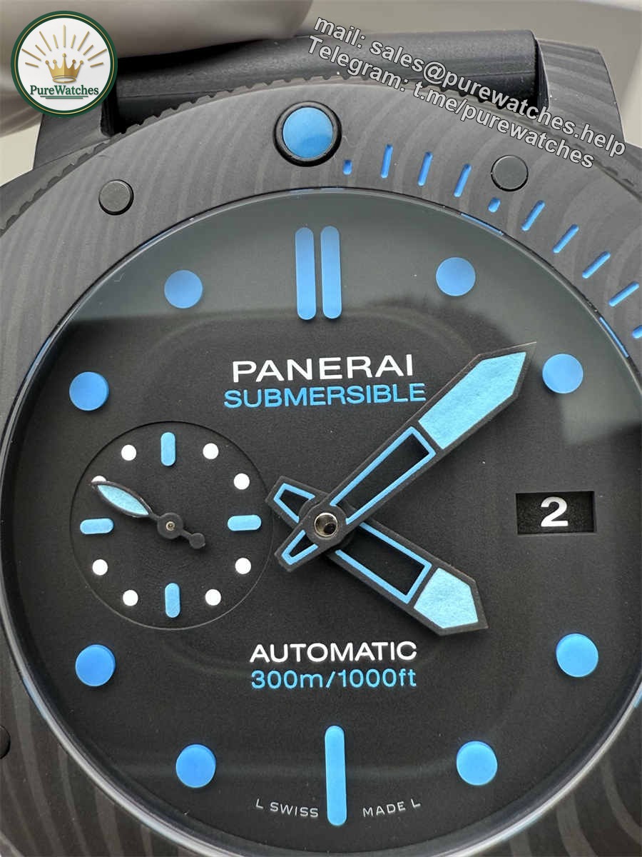 VSF Watches Panerai PAM1616 – 47mm Submersible Carbotech Super Clone with P.9010 - Image 8
