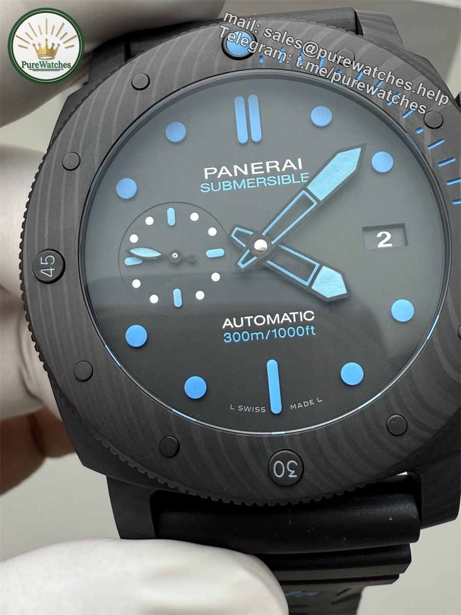 VSF Watches Panerai PAM1616 – 47mm Submersible Carbotech Super Clone with P.9010 - Image 2