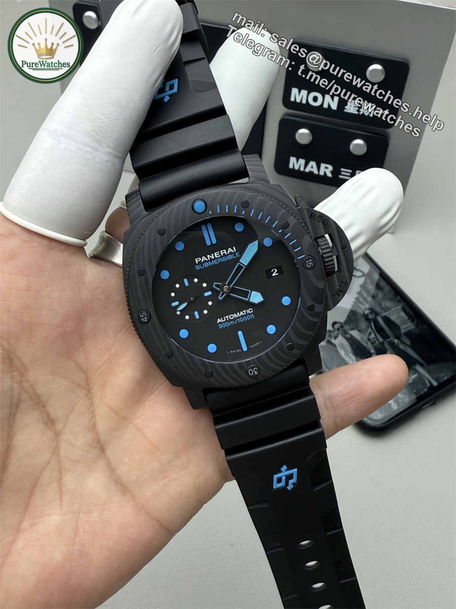 VSF Watches Panerai PAM1616 – 47mm Submersible Carbotech Super Clone with P.9010 - Image 3