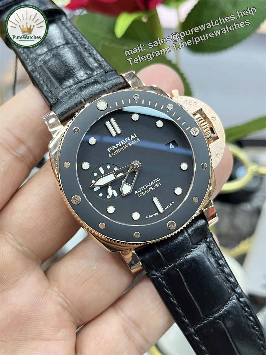 VSF Watches Panerai PAM974 – 42mm GoldTech Luminor Super Clone with P.900 Automatic Movement - Image 4
