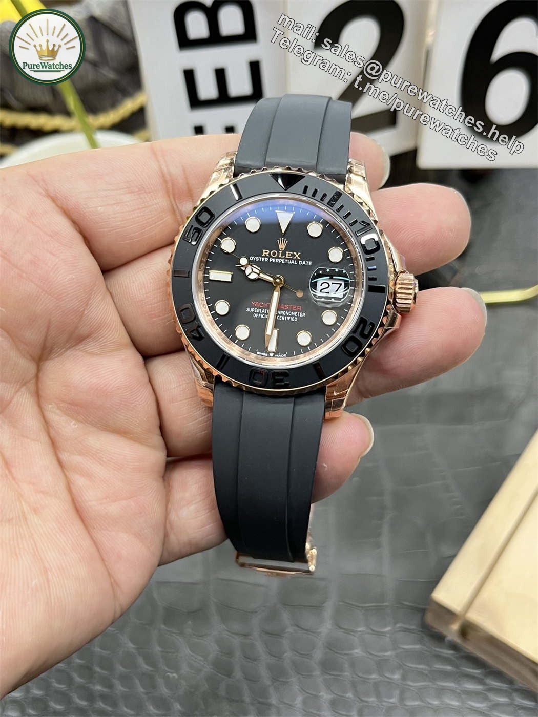 VSF Yacht-Master 40 Rose Gold – 126655 Replica (Dandong 3235) - Image 2