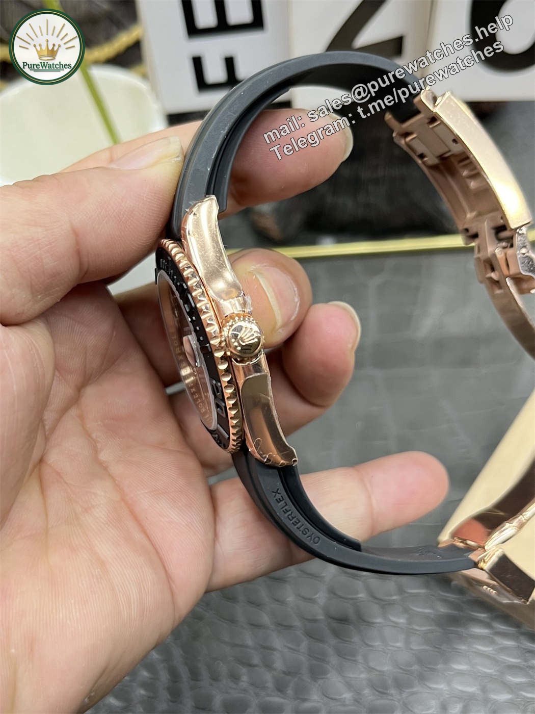 VSF Yacht-Master 40 Rose Gold – 126655 Replica (Dandong 3235) - Image 8