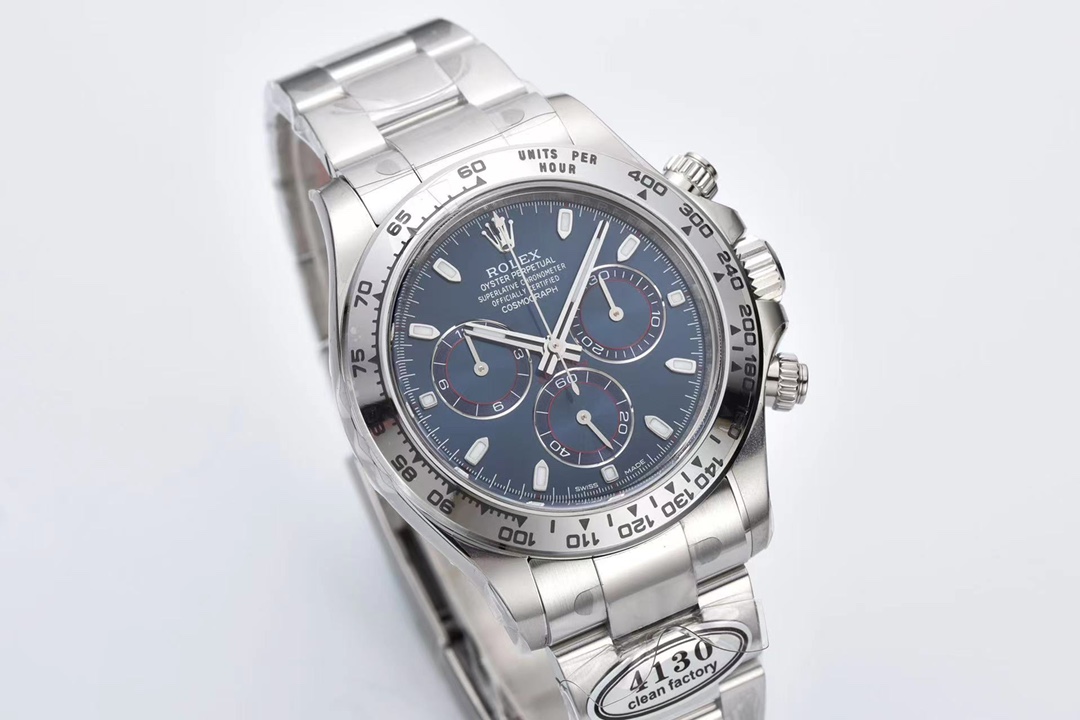 Clean Factory Daytona 116509 Replica - White Gold Blue Dial Blue Cat - Image 8
