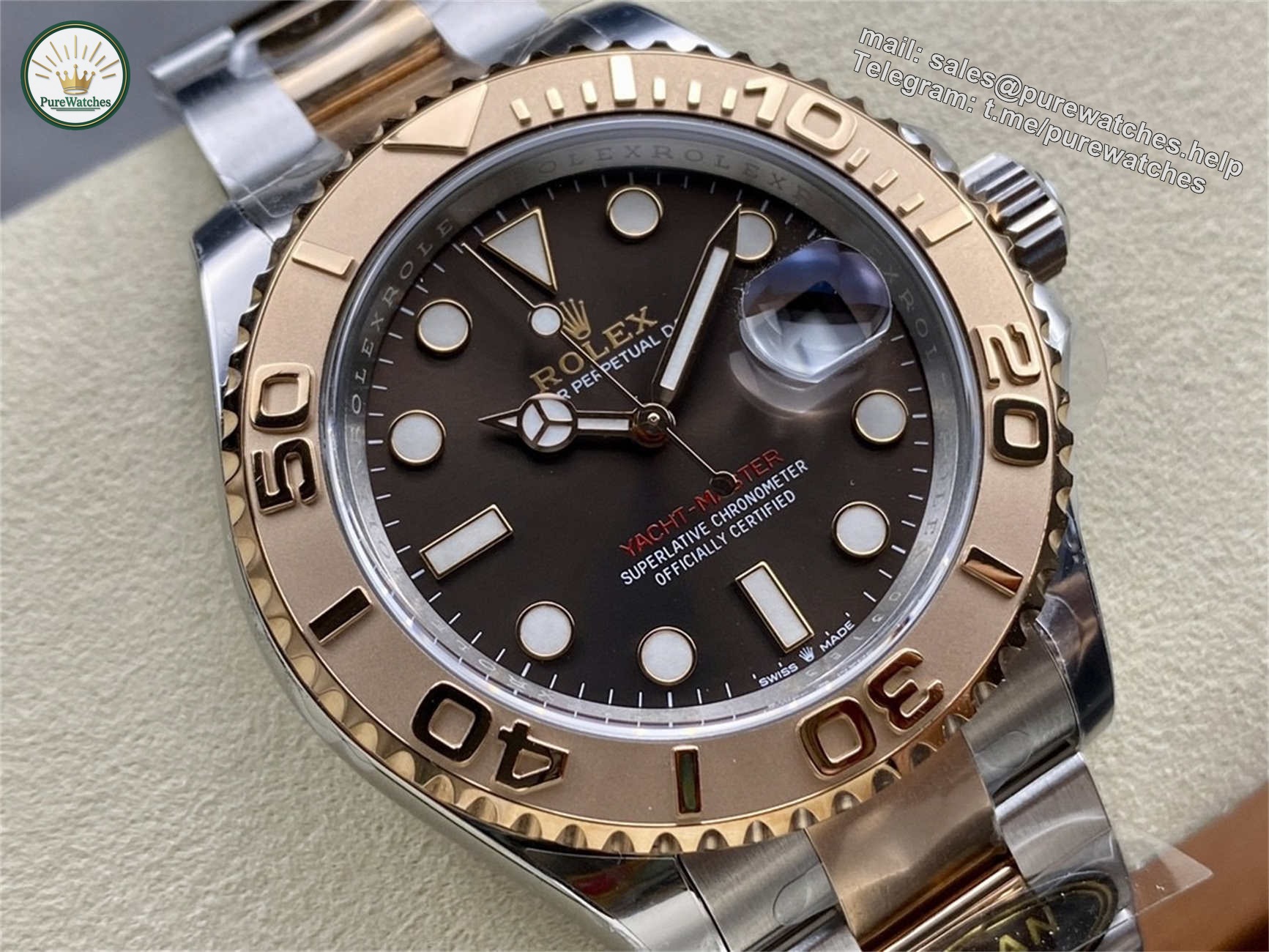 Product Page: Clean Factory Rolex Yacht-Master 40 Brown Dial (M126621‑0001) - Image 2