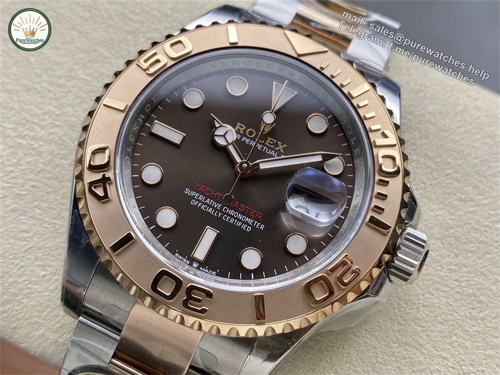 Product Page: Clean Factory Rolex Yacht-Master 40 Brown Dial (M126621‑0001) - Image 3