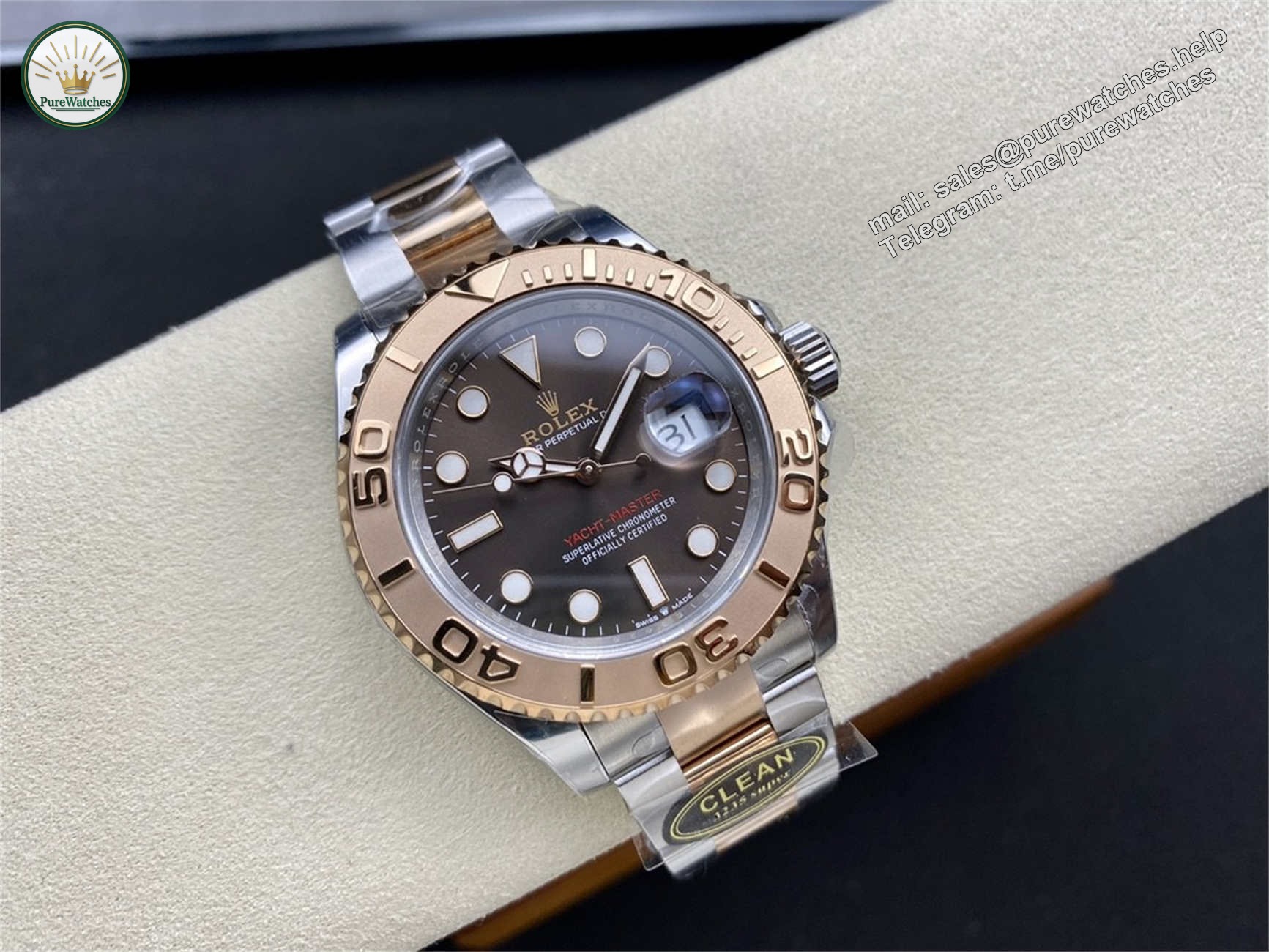 Product Page: Clean Factory Rolex Yacht-Master 40 Brown Dial (M126621‑0001) - Image 4