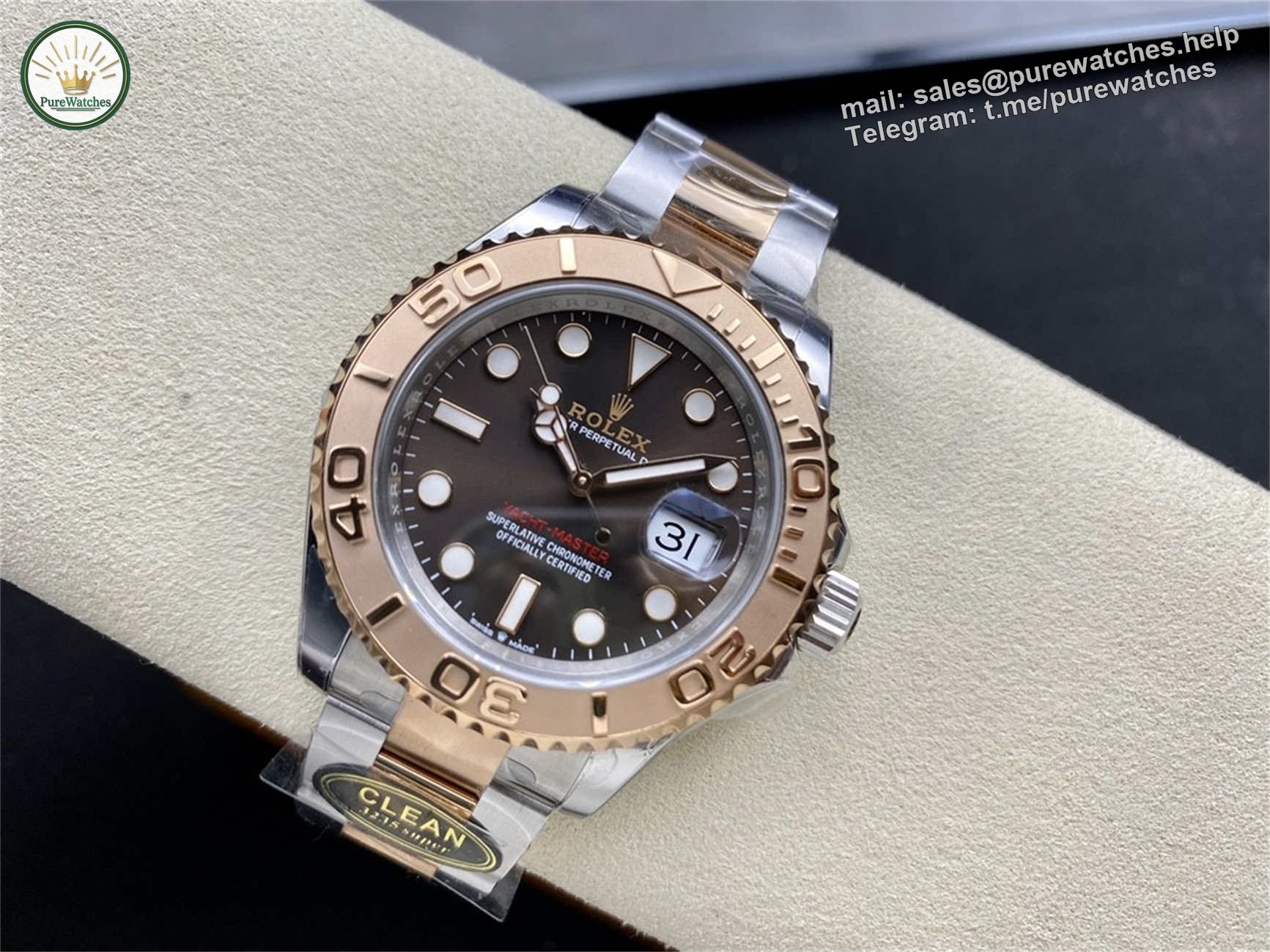 Product Page: Clean Factory Rolex Yacht-Master 40 Brown Dial (M126621‑0001) - Image 5