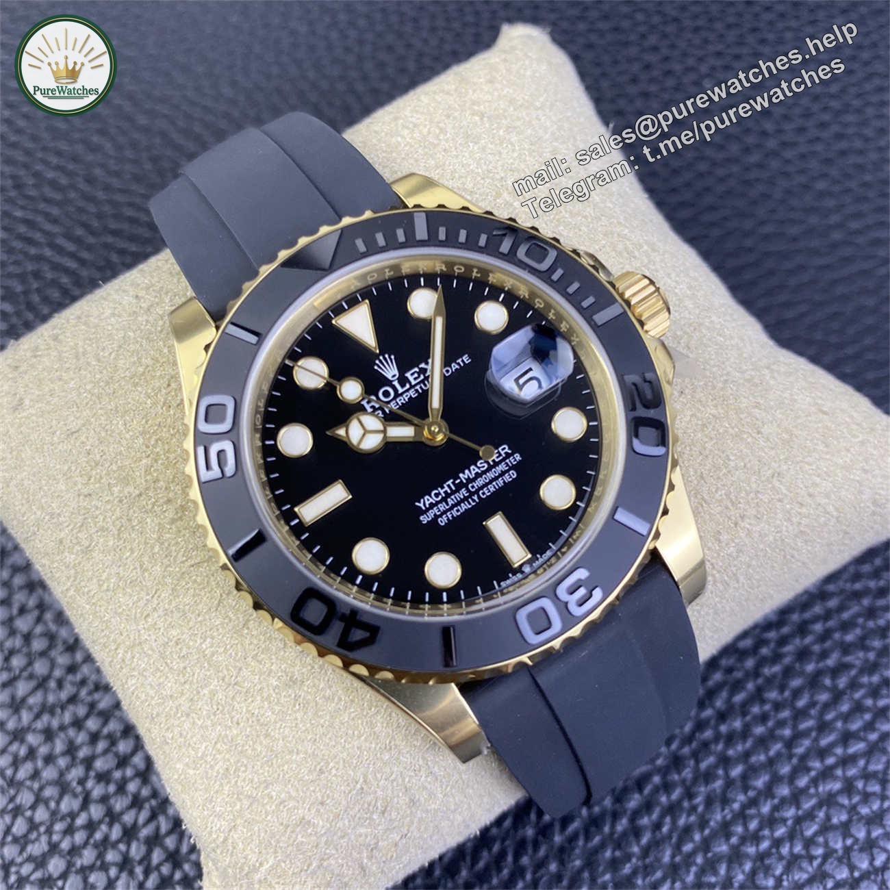 Product Page: Clean Factory Yacht-Master 42 18K Gold Rolex Replica (M226658‑0001) - Image 3