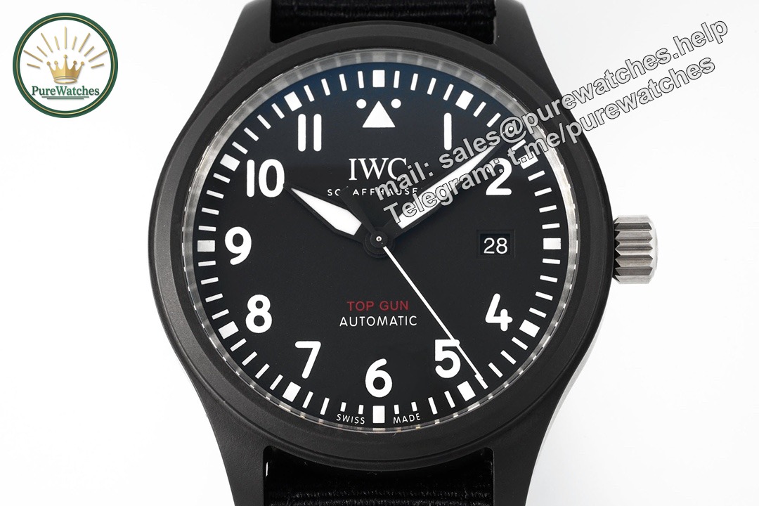 ZF Factory IWC Pilot Ceramic Replica – IW326906 Black Ceramic 41mm - Image 7