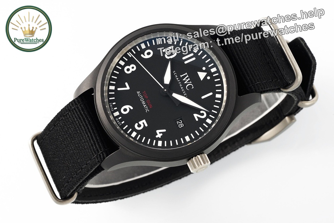 ZF Factory IWC Pilot Ceramic Replica – IW326906 Black Ceramic 41mm - Image 9