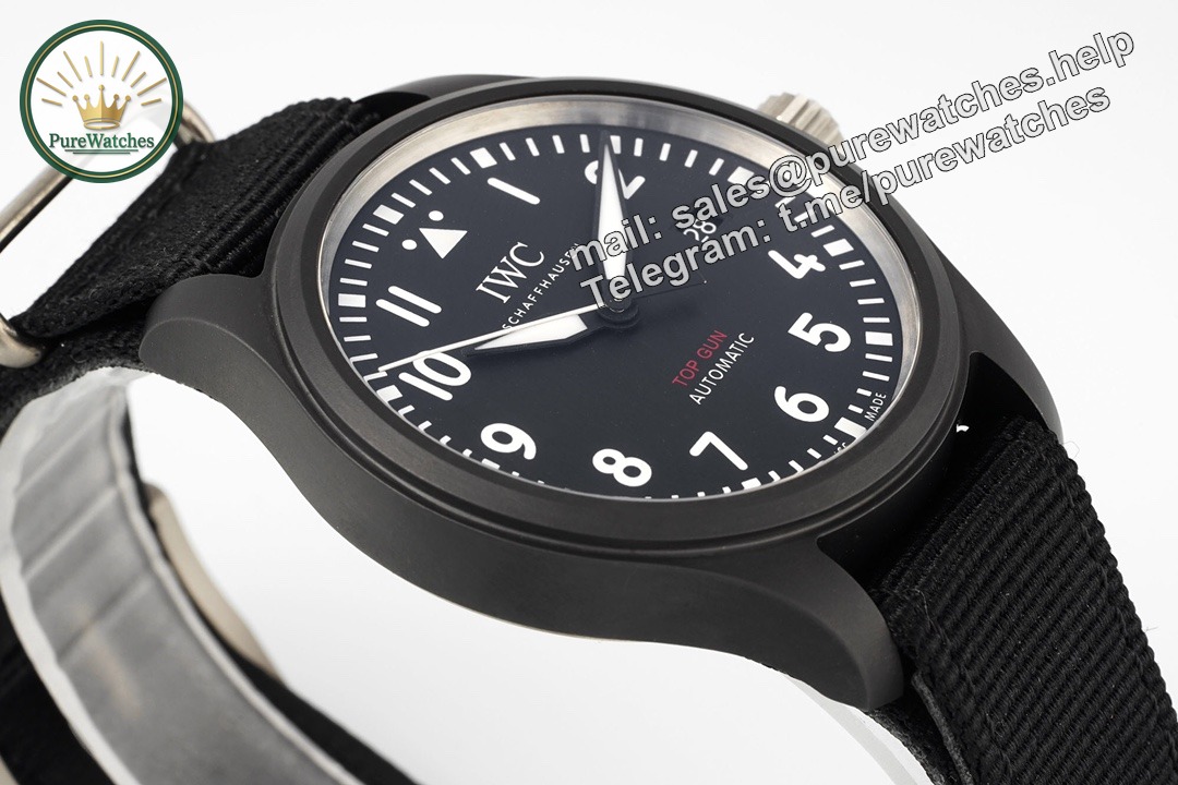 ZF Factory IWC Pilot Ceramic Replica – IW326906 Black Ceramic 41mm - Image 3