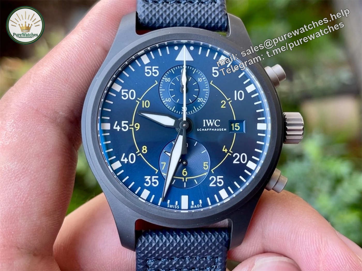 ZF Factory IWC Pilot Replica IW389008 – Blue Angels Ceramic Chronograph