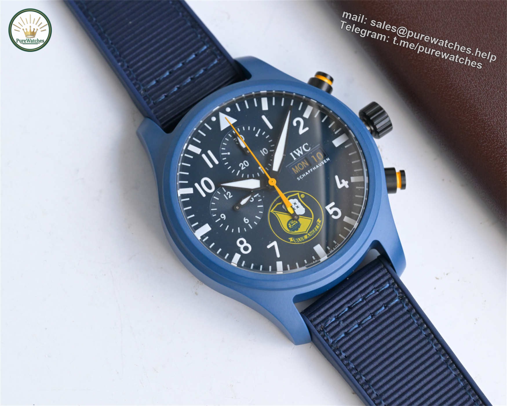 ZF IWC Royal Maces Replica | V3 Blue Ceramic & Blue Dial IW389109 - Image 4