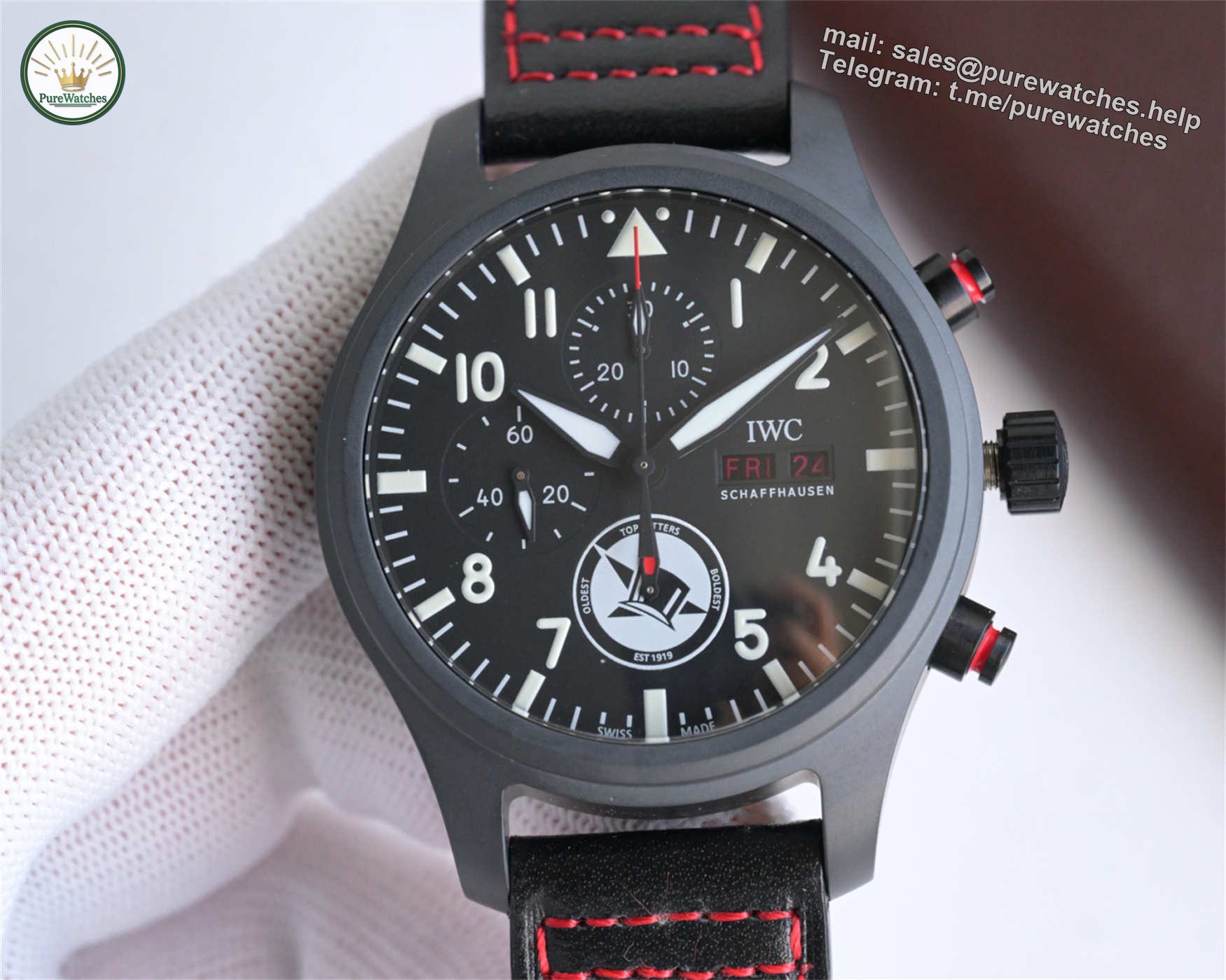 ZF IWC Top Gun Replica | Black Ceramic Chronograph IW389108